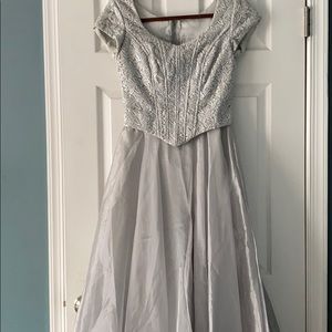 Size small silver sequences evening gown